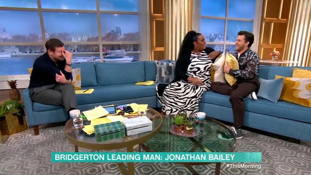 <p>Alison Hammond leaves This Morning viewers in hysterics following encounter with Bridgerton’s Jonathan Bailey</p>
