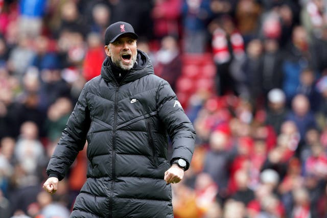 Jurgen Klopp insists Liverpool are not feeling pressure in title race (Peter Byrne/PA)