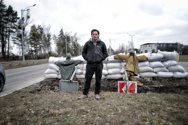MP Johnny Mercer in Ukraine as he filmed a Channel 4 Dispatches programme (Channel 4/Levison Wood/PA)