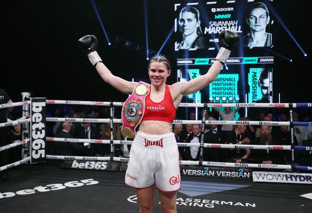 <p>Marshall has now stopped or knocked out ten of the 12 women she has beaten</p>