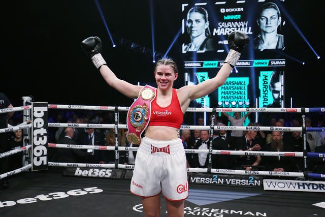 <p>Marshall has now stopped or knocked out ten of the 12 women she has beaten</p>