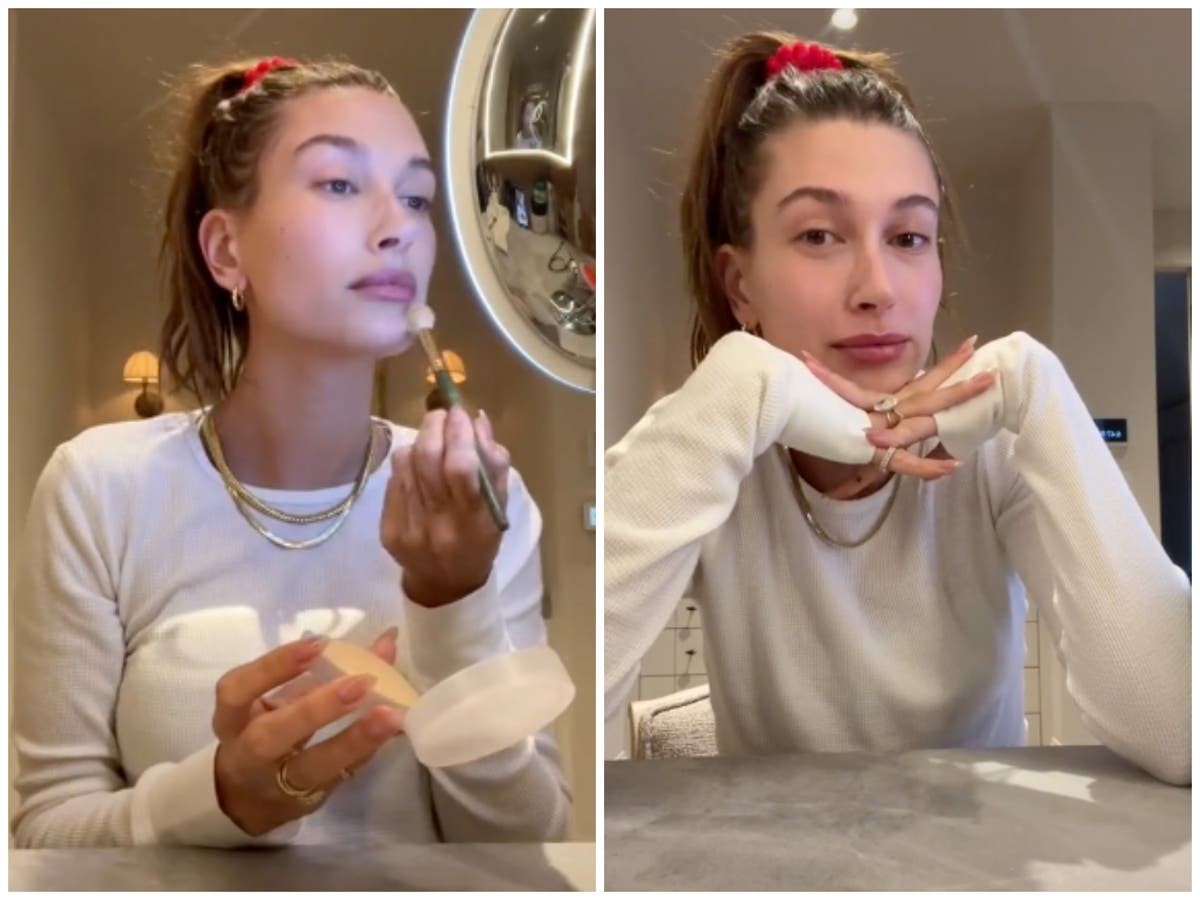 Hailey Bieber shares ‘lazy’ makeup routine following blood clot scare ...