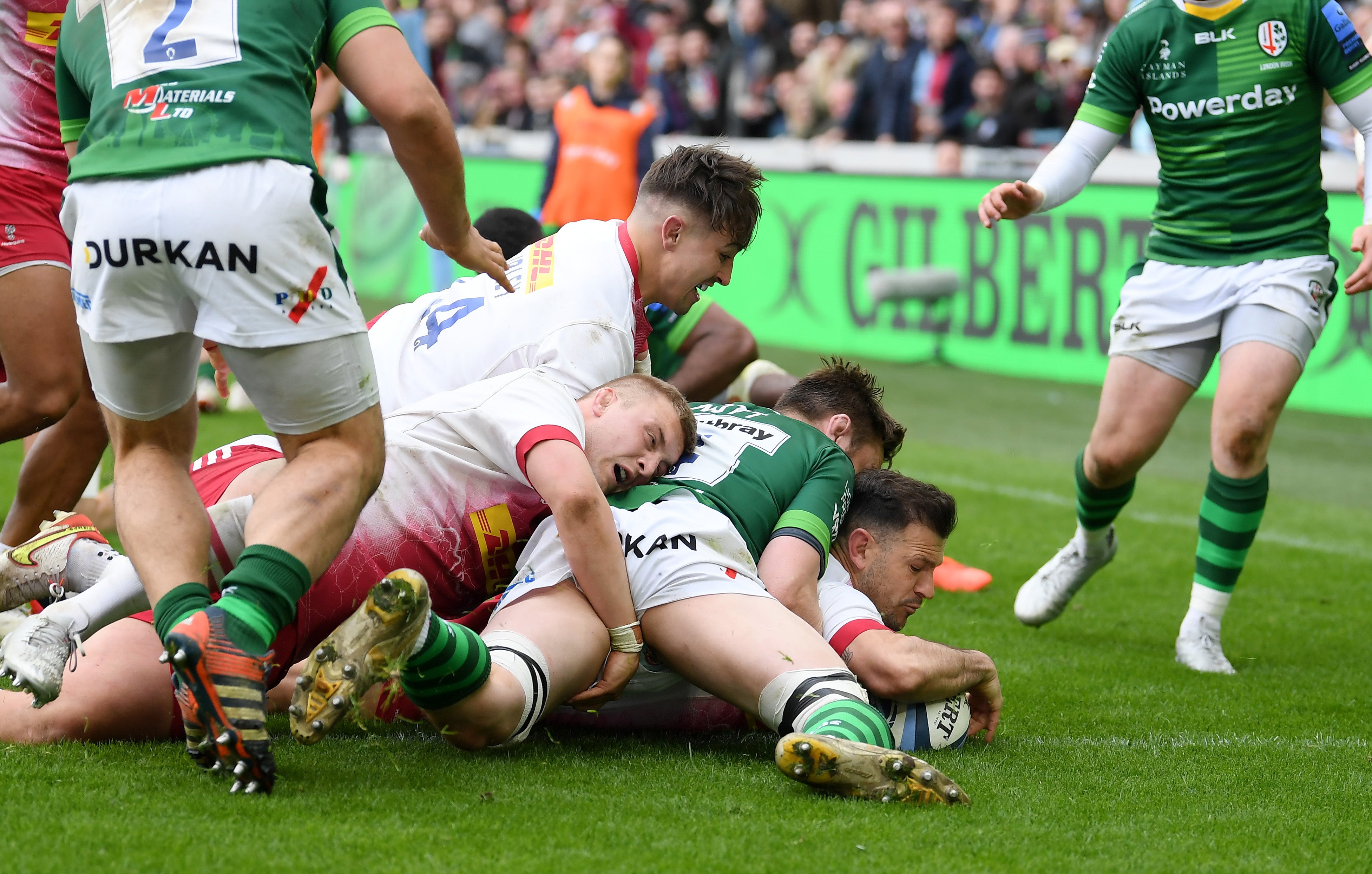 Danny Care scored one of Quins’ seven tries