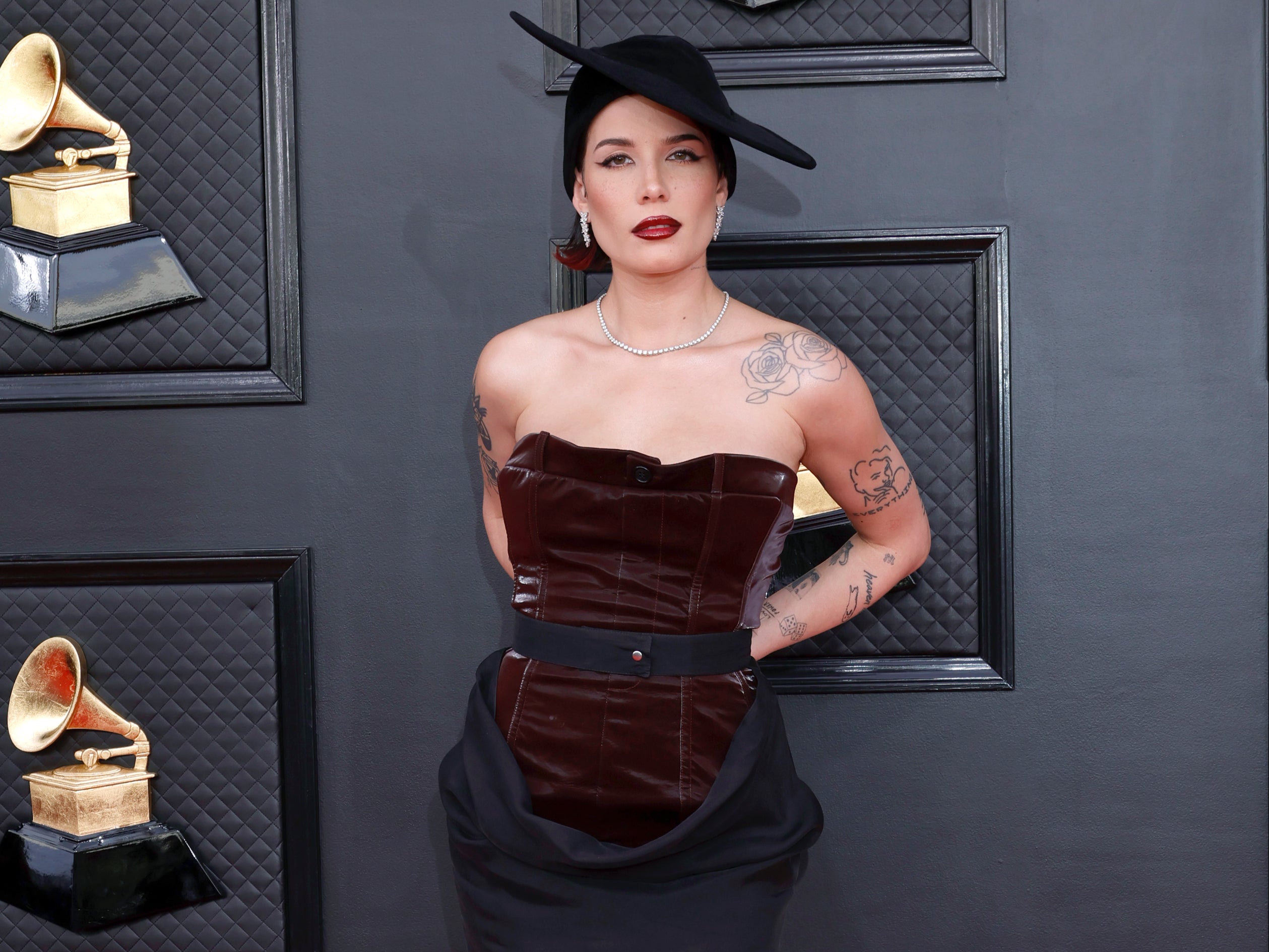 Halsey asks fans to ‘be gentle’ after revealing she had surgery three days before Grammys
