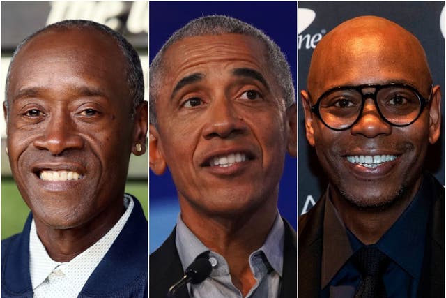 <p>Don Cheadle, Barack Obama and Dave Chappelle were all nominated at the 2022 Grammys </p>