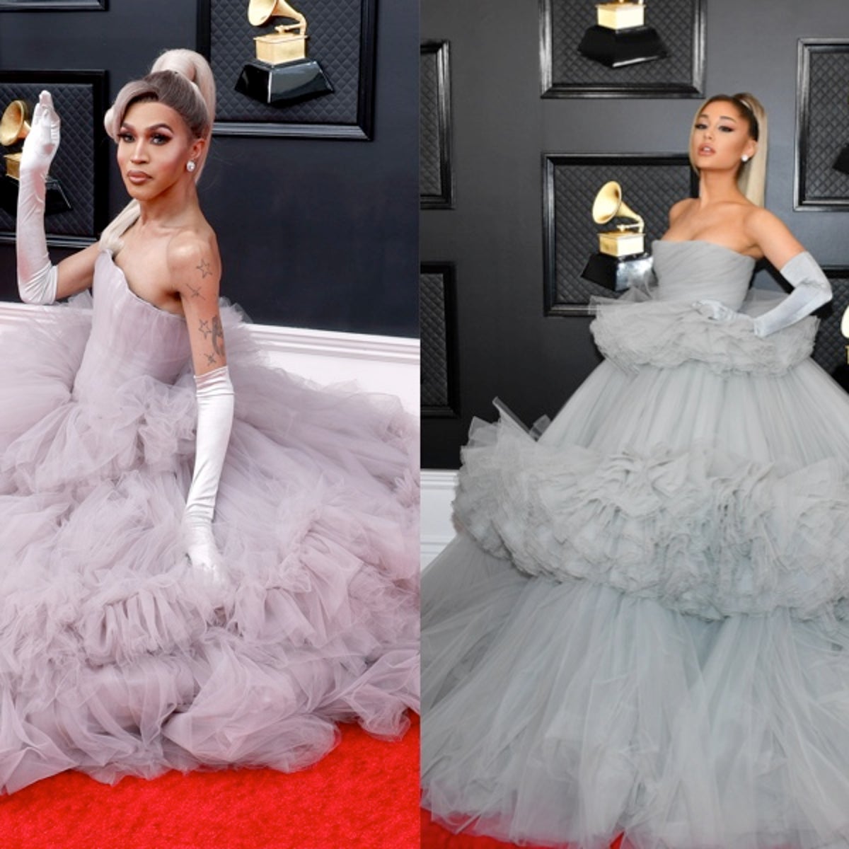 RuPaul's Drag Race star Trinity K Bonet recreates Ariana Grande's iconic red carpet look at Grammys | The Independent RuPaul's Drag Race star Trinity K Bonet recreates Ariana Grande's iconic red carpet look at Grammys | The Independent