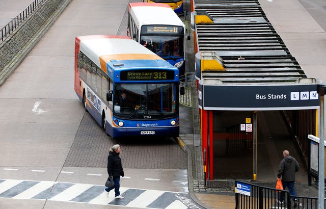 The Government has announced which areas will receive funding to boost bus services (Dave Thompson/PA)