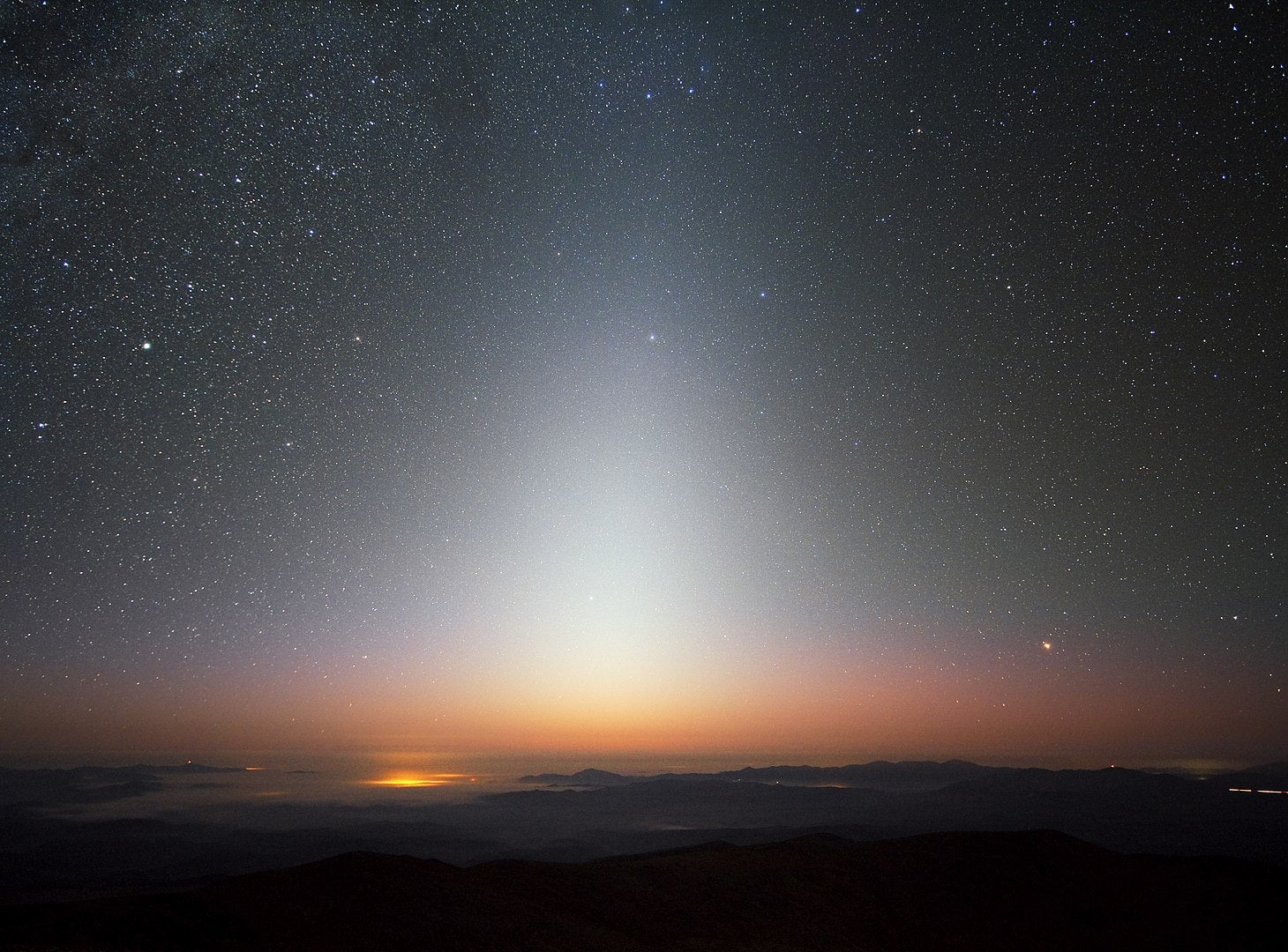 The false dawn is prominent in the autumn, while the evening zodiacal light is best seen right now, in springtime