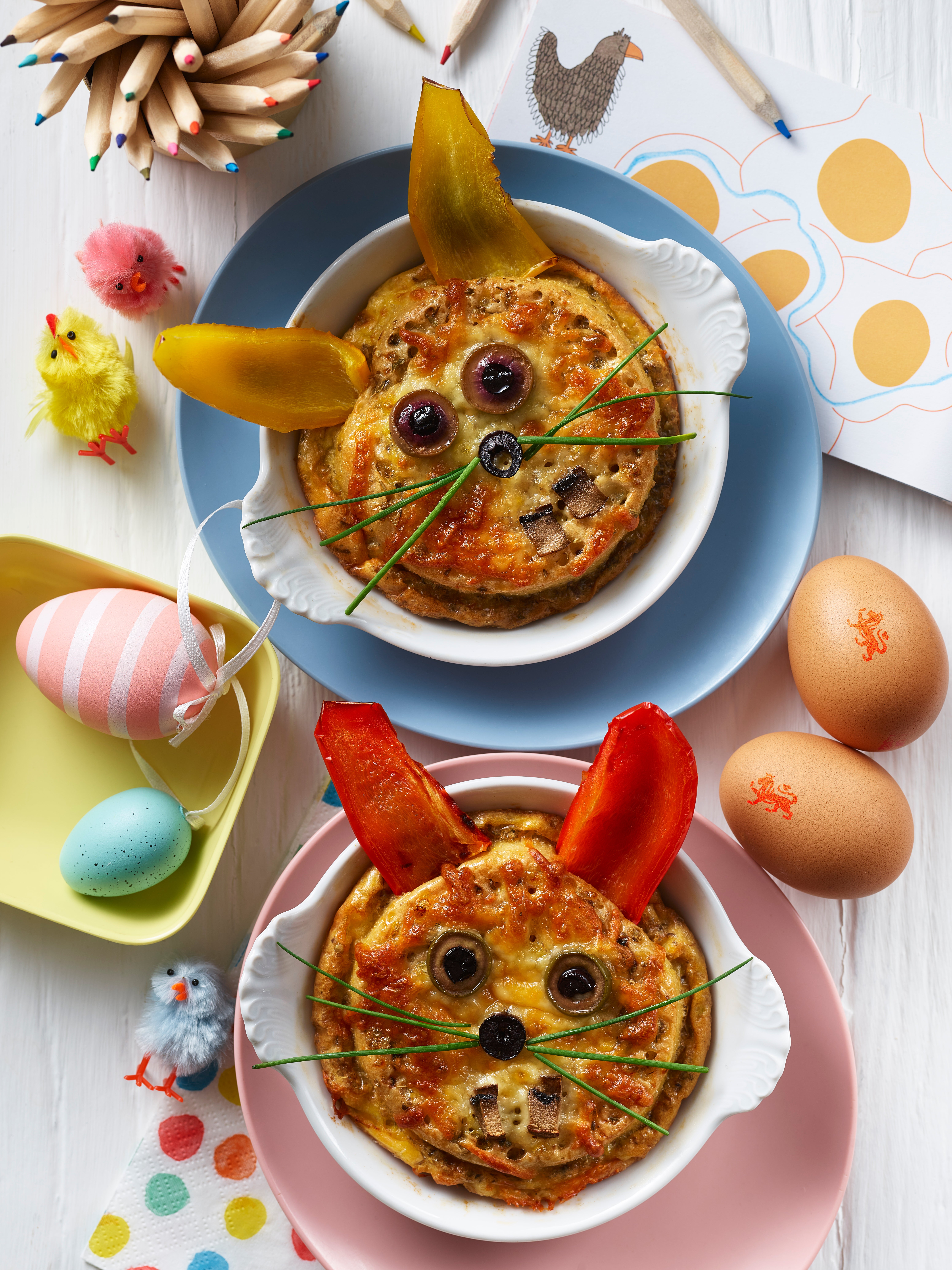 Get the kids involved in making these fun Easter bunny crumpets
