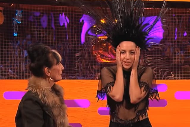 <p>June Brown and Lady Gaga on ‘The Graham Norton Show'</p>