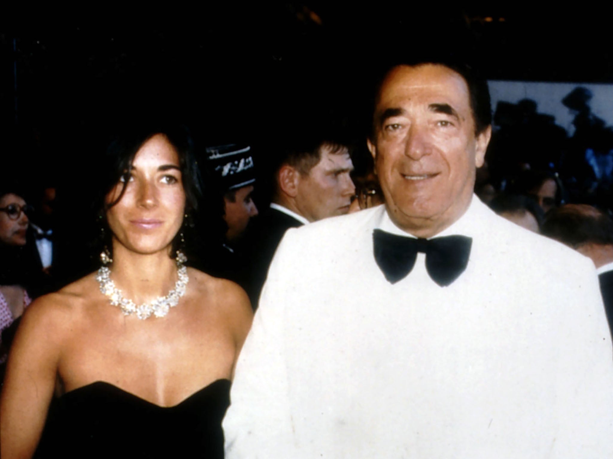 Robert Maxwell and his daughter Ghislaine in 1990