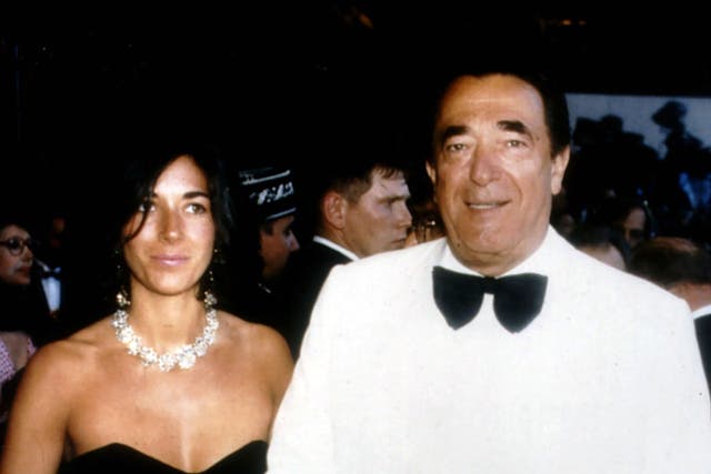 <p>Robert and Ghislaine Maxwell pictured in 1990</p>