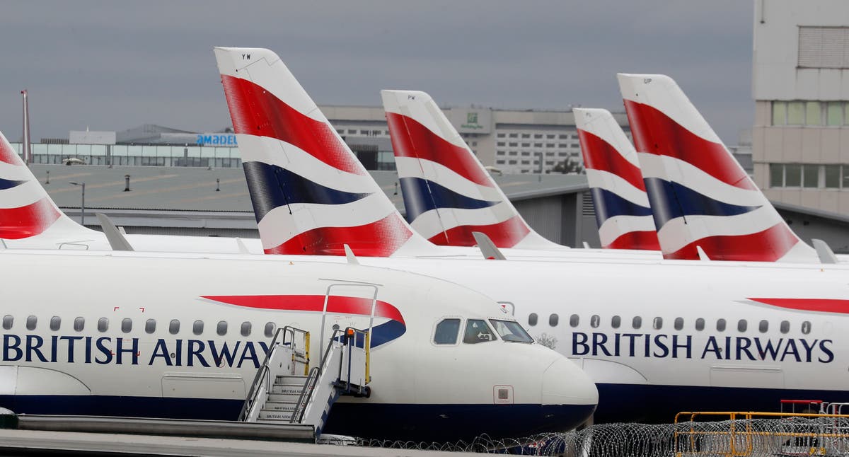 All the British Airways flights cancelled today from UK airports