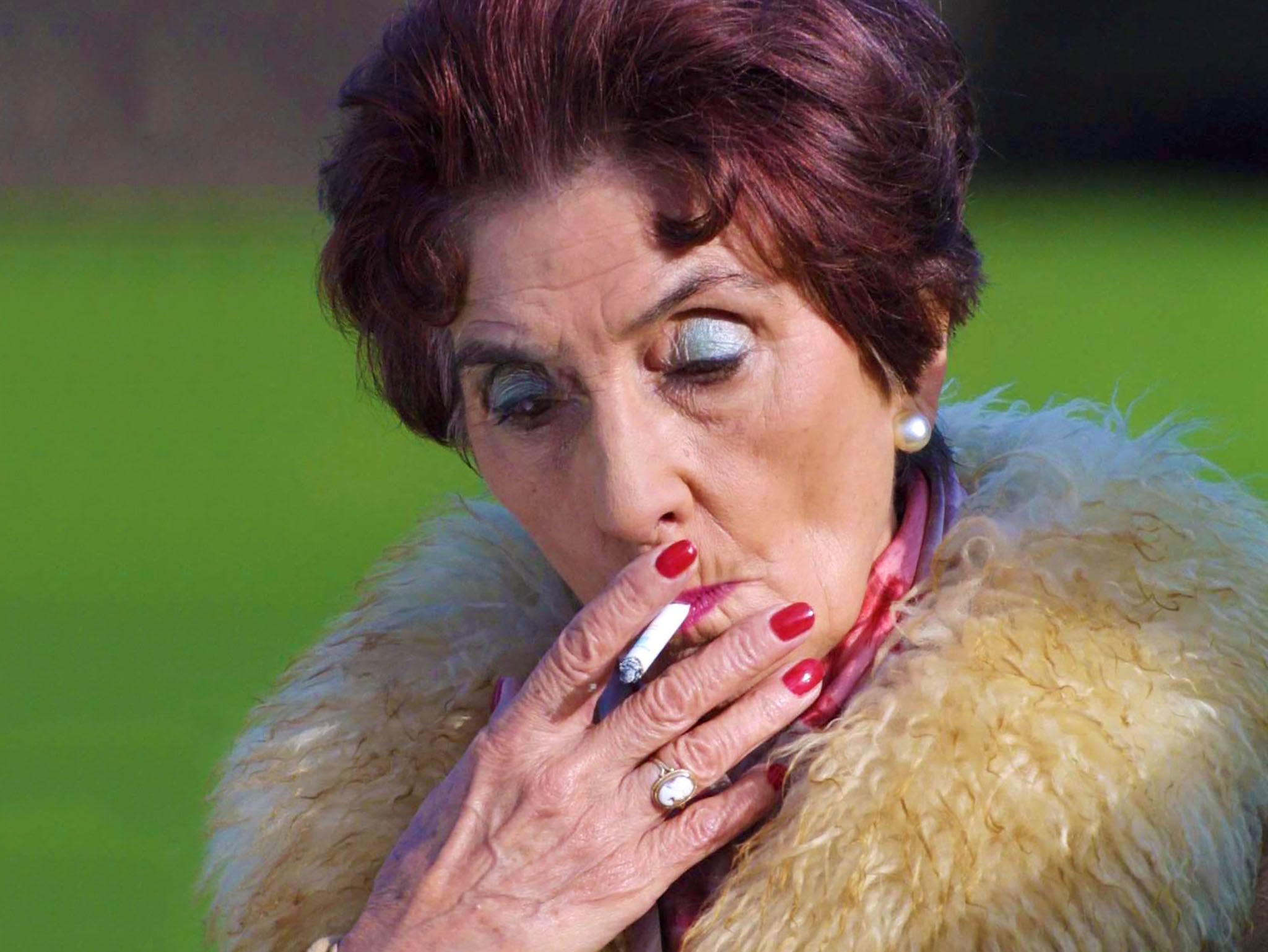 June Brown – who has died at the age of 95 – on the set of ‘EastEnders’ in 2001