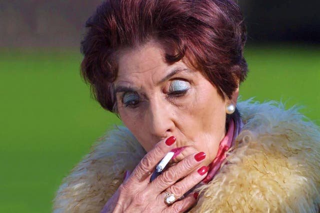 <p>June Brown – who has died at the age of 95 – on the set of ‘EastEnders’ in 2001</p>
