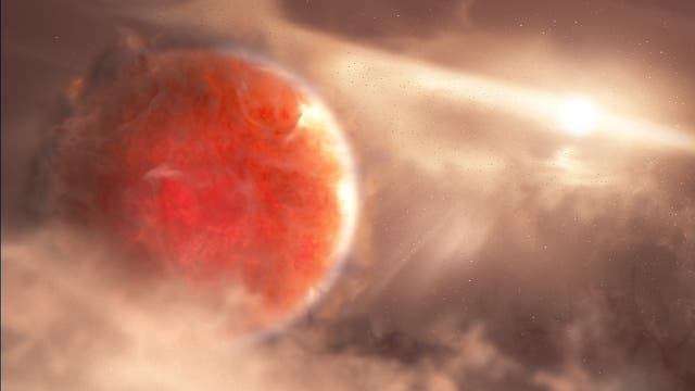 <p>Ilustración artística de un exoplaneta masivo en formación llamado AB Aurigae b</p>