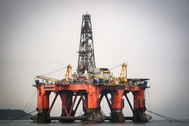 <p>Greenpeace said the government had ‘tied itself in knots’ over plans to extract yet more climate-altering fossil fuels from the North Sea</p>