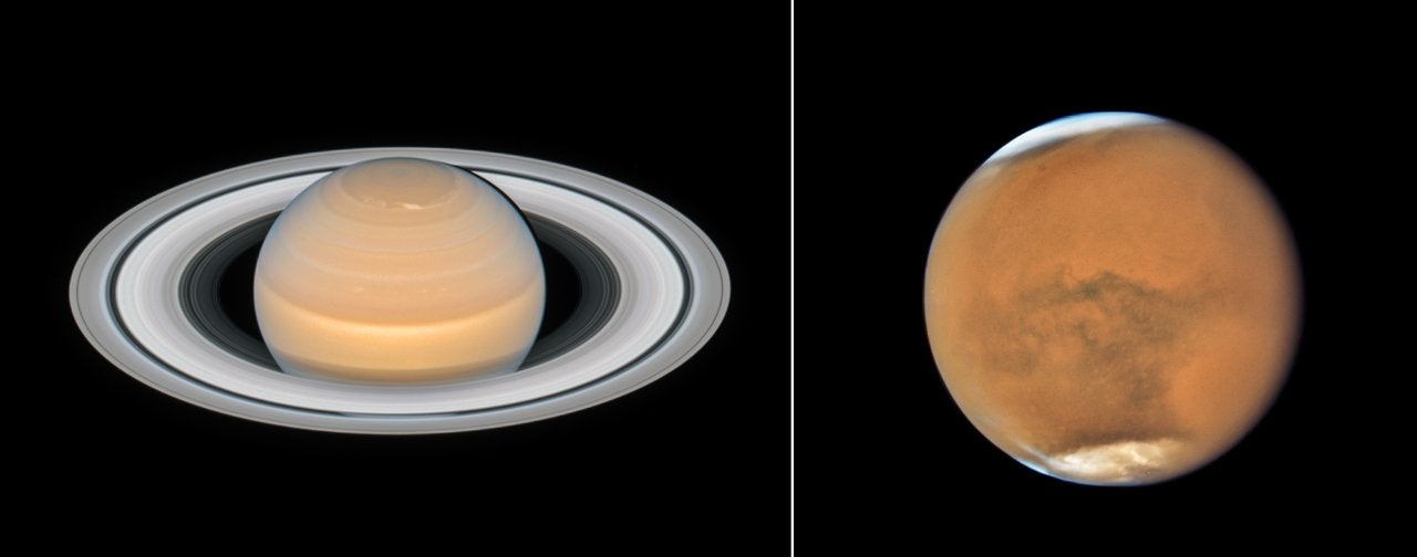 Saturn and Mars