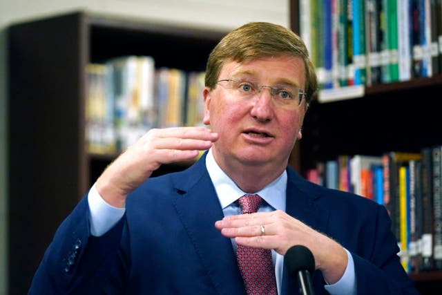 <p>Mississippi state governor Tate Reeves </p>