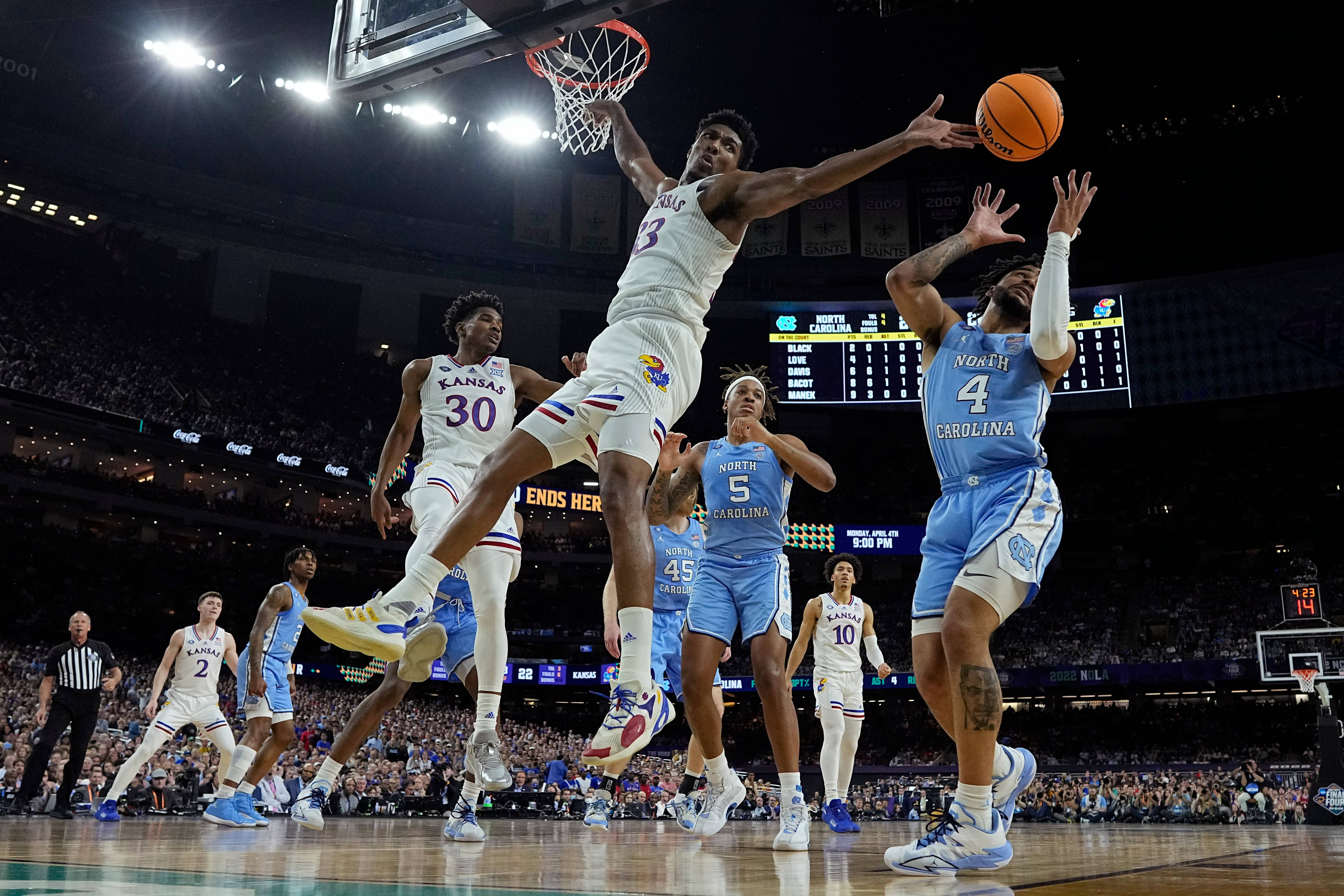 NCAA North Carolina Kansas Basketball