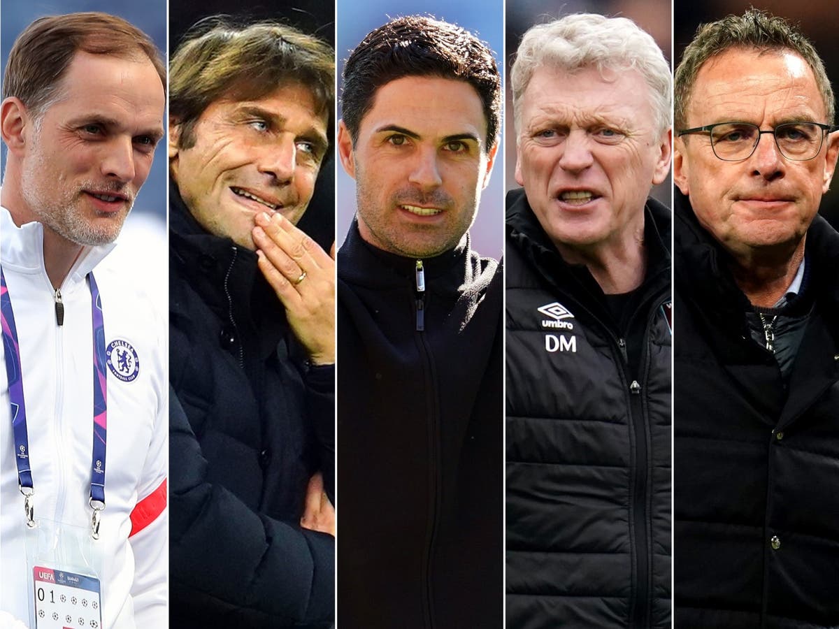 Six clubs battling for final two top-four spots in Premier League run-in
