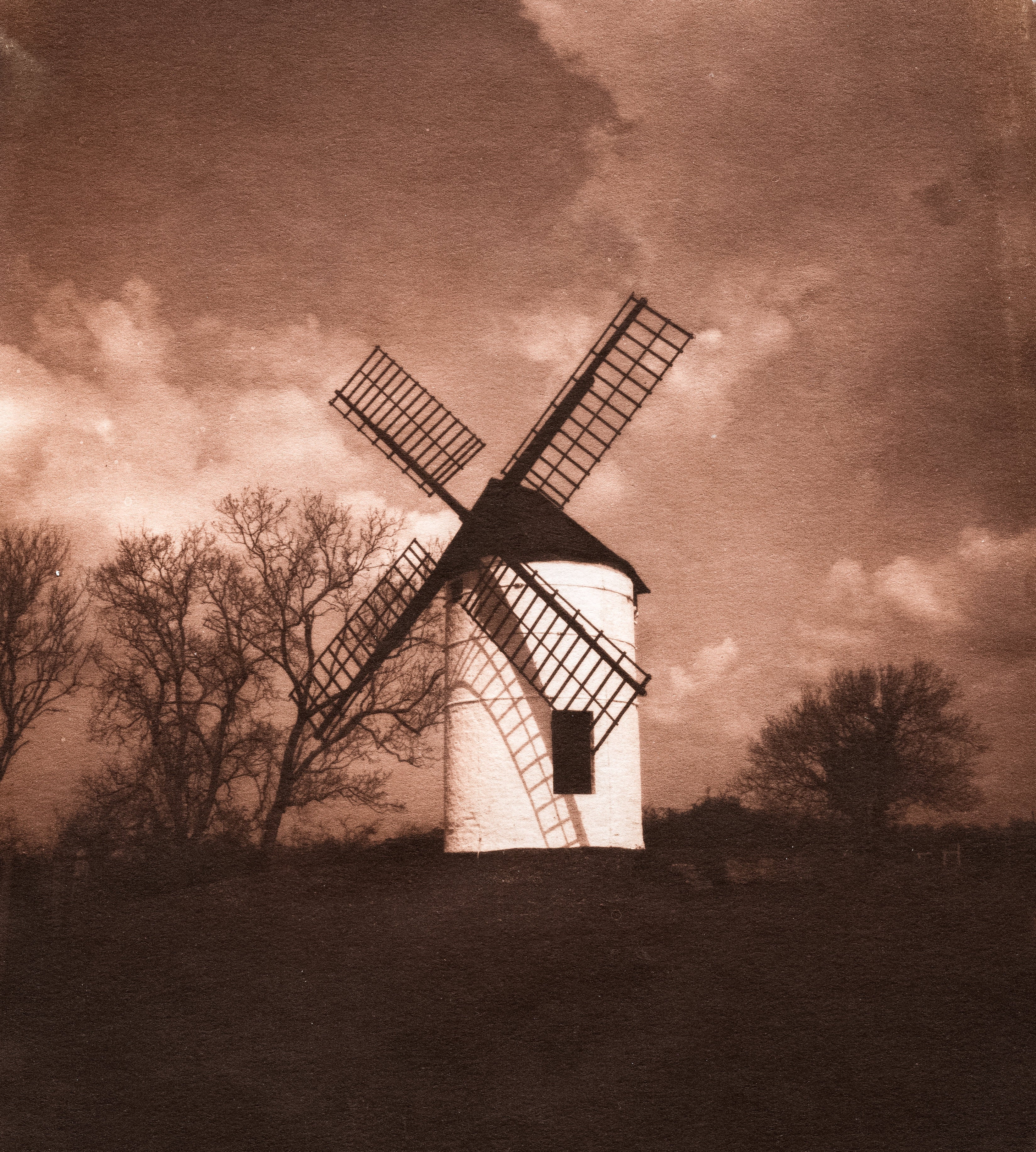 Vandyke Brown Print of Chapel Allerton Windmill
