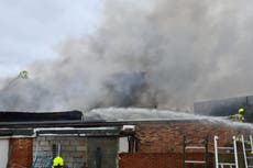 Southall fire: Blaze near Heathrow Airport with huge black smoke clouds seen for miles