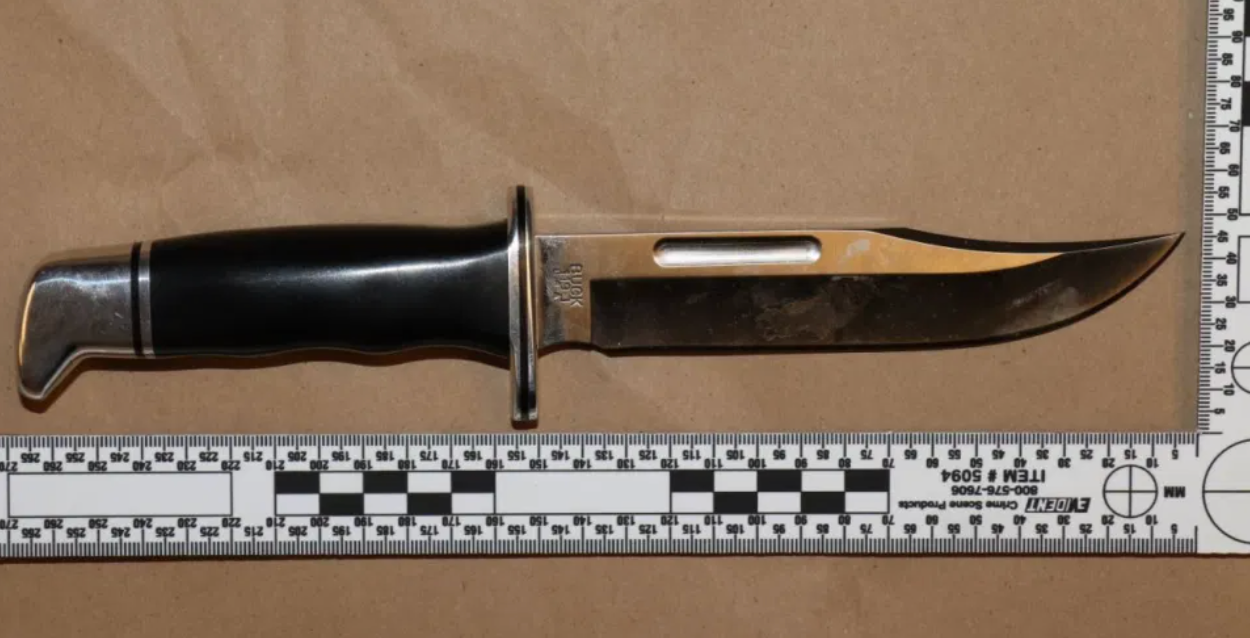 One of the knives Anthony Todt allegedly used to kill his family