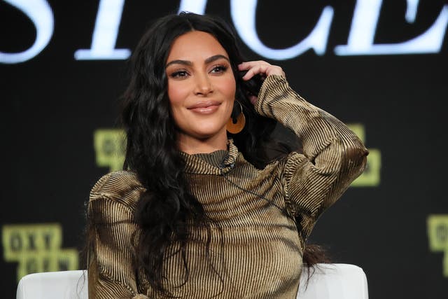 <p>Kim Kardashian West of 'The Justice Project' speaks onstage during the 2020 Winter TCA Tour Day 12  at The Langham Huntington, Pasadena on January 18, 2020 in Pasadena, California</p>