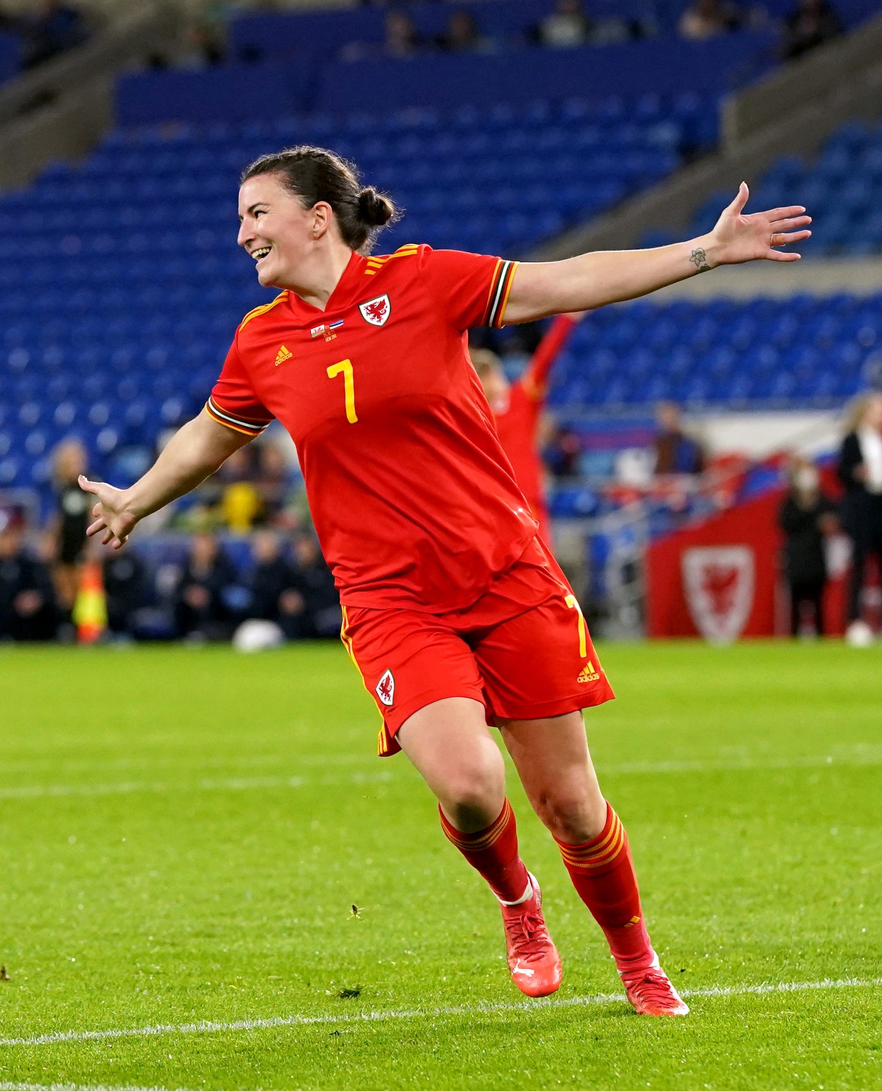 Wales striker Helen Ward is set to win her 100th cap against France on Friday (David Davies/PA)