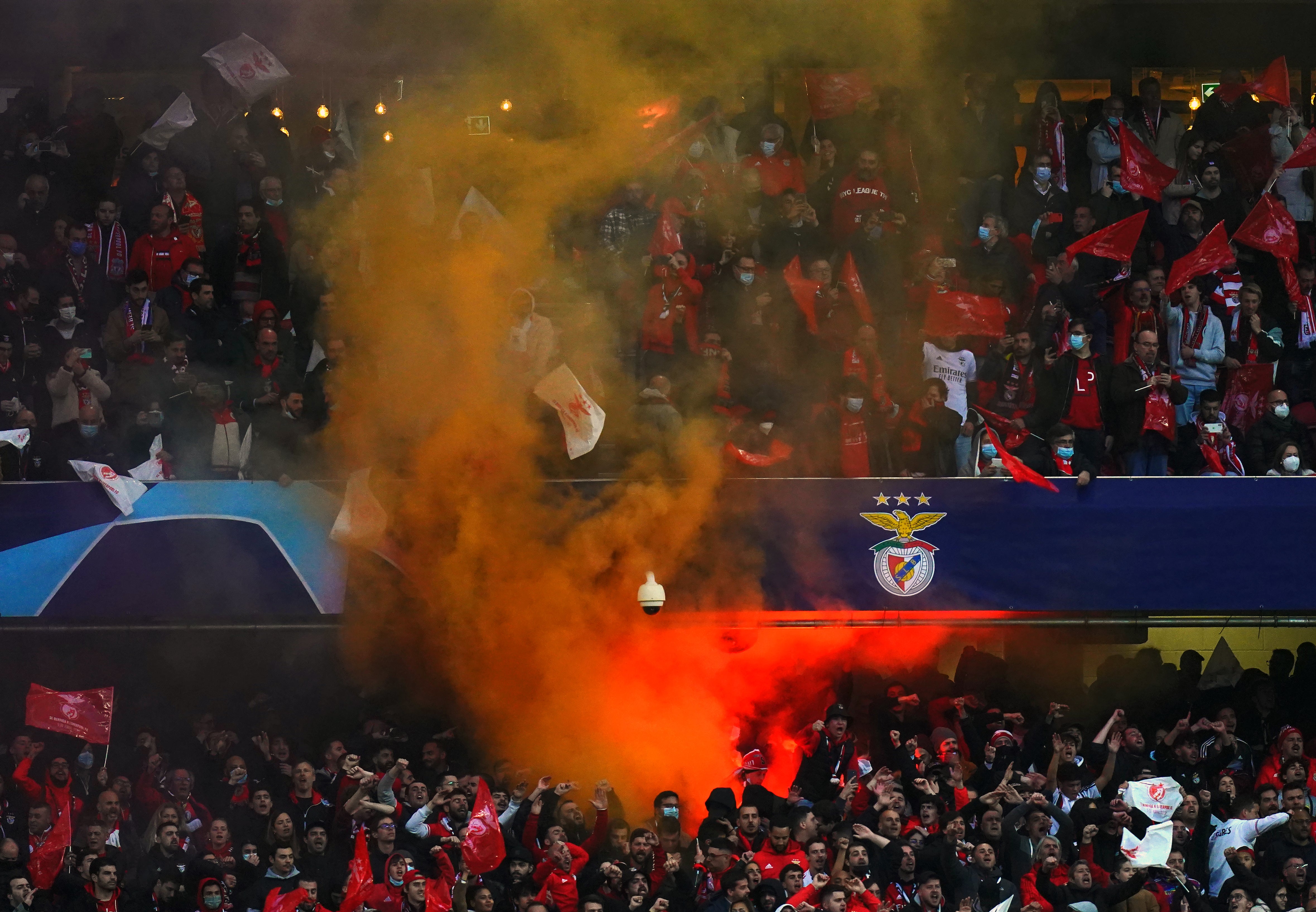 Benfica fans created an intense atmosphere in Lisbon (Adam Davy/PA)