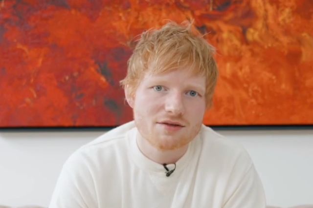 <p>Ed Sheeran shared a video to his Instagram in which he reacted to the Shape of You verdict</p>