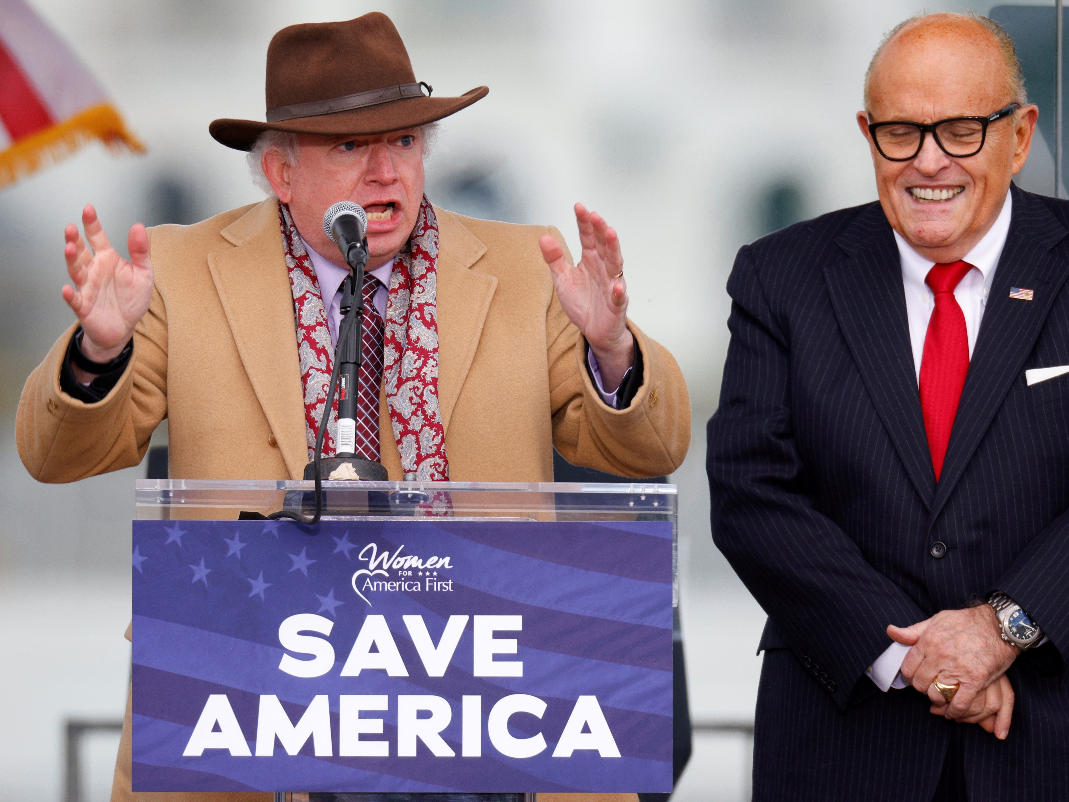 John Eastman (left) and Rudy Giuliani (right)