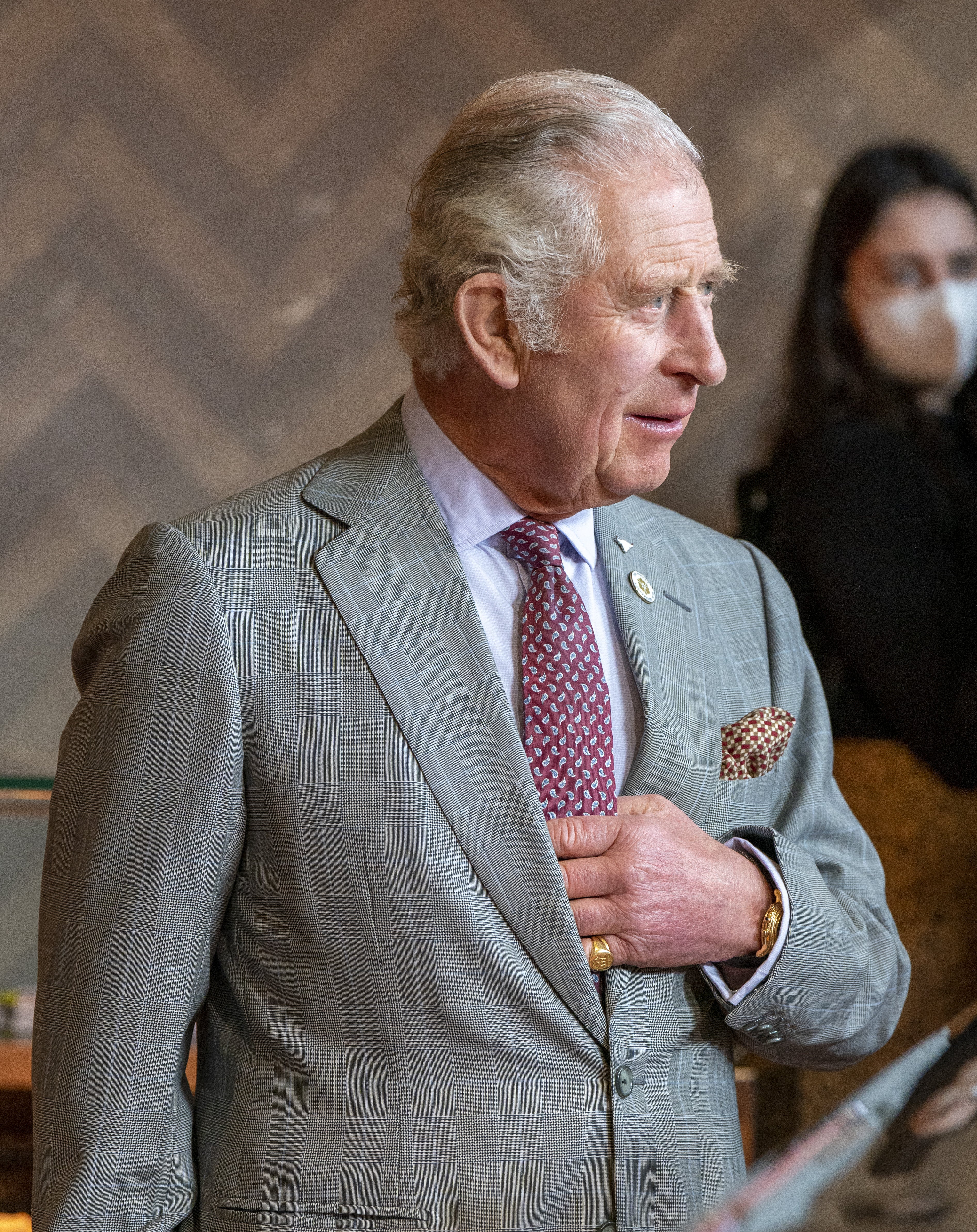The Prince of Wales during a visit to Tebay Services in Cumbria to mark its 50th anniversary (Arthur Edwards/The Sun/PA)