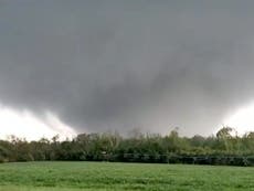 Two killed in severe storms as 41 tornadoes reported across South