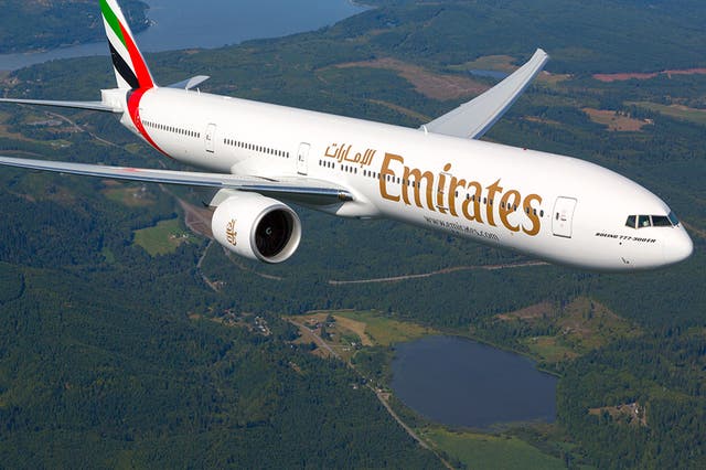 <p>Essex bound: Emirates Boeing 777</p>