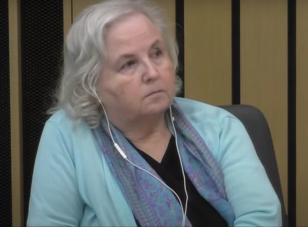 <p>Nancy Brophy during her trial in Portland, Oregon</p>