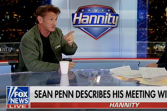 <p>Sean Penn is interviewed by Sean Hannity on Fox News, where the host confronted the actor about his previous statements saying he doesn’t trust the network</p>