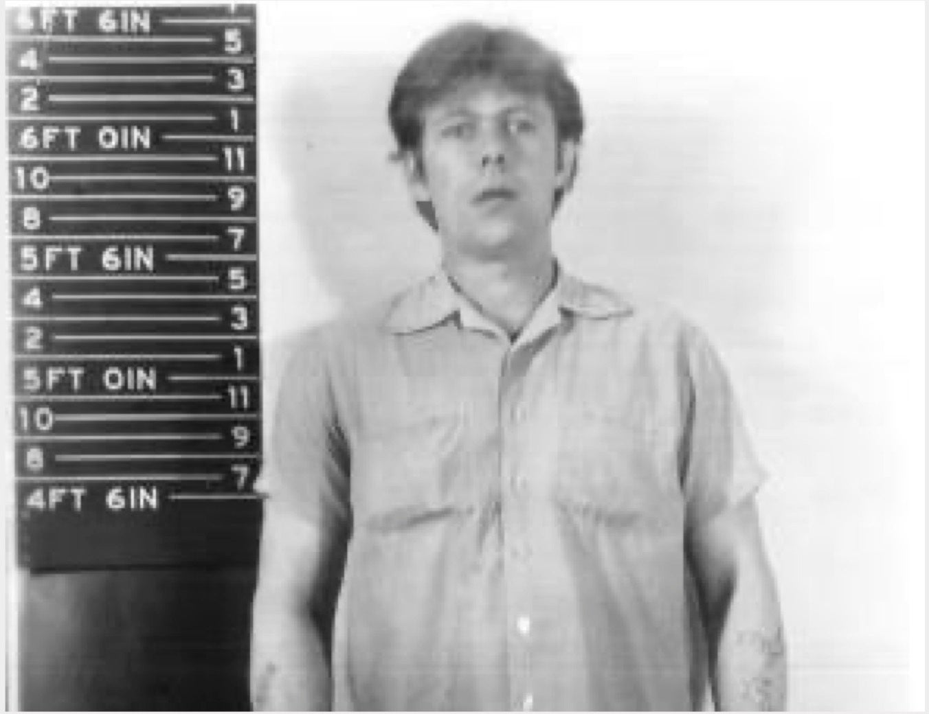 Harry Edward Greenwell, pictured in an undated booking photo, died in 2013 but was named last week by authorities as the I-65 Killer, who preyed upon female motel workers in the late 1980s