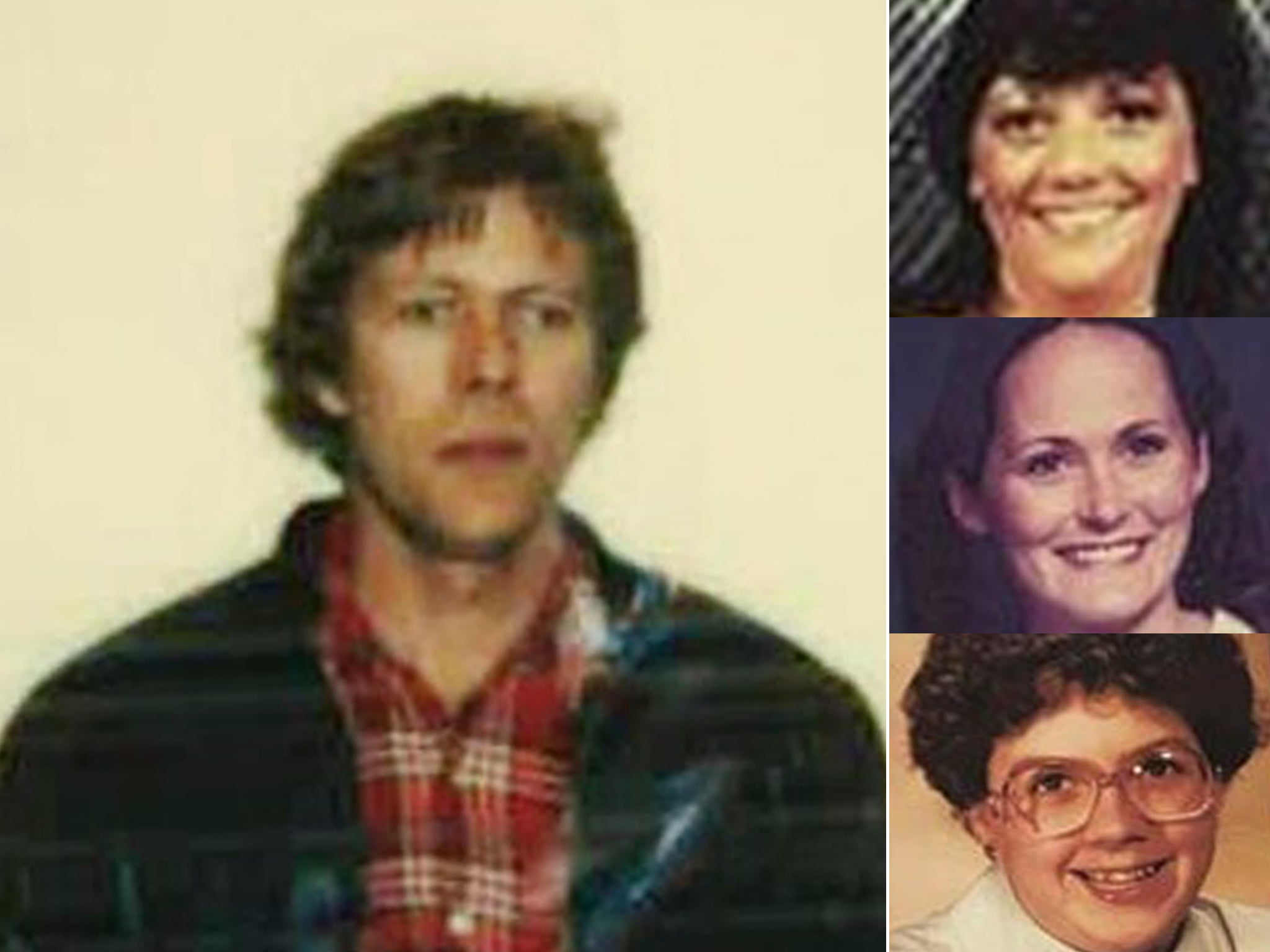 Harry Edward Greenwell with victims Vicki Heath, Jeanne Gilbert and Peggy Gill