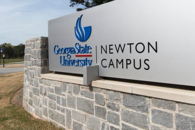<p>The entrance to the Newton campus of GSU</p>