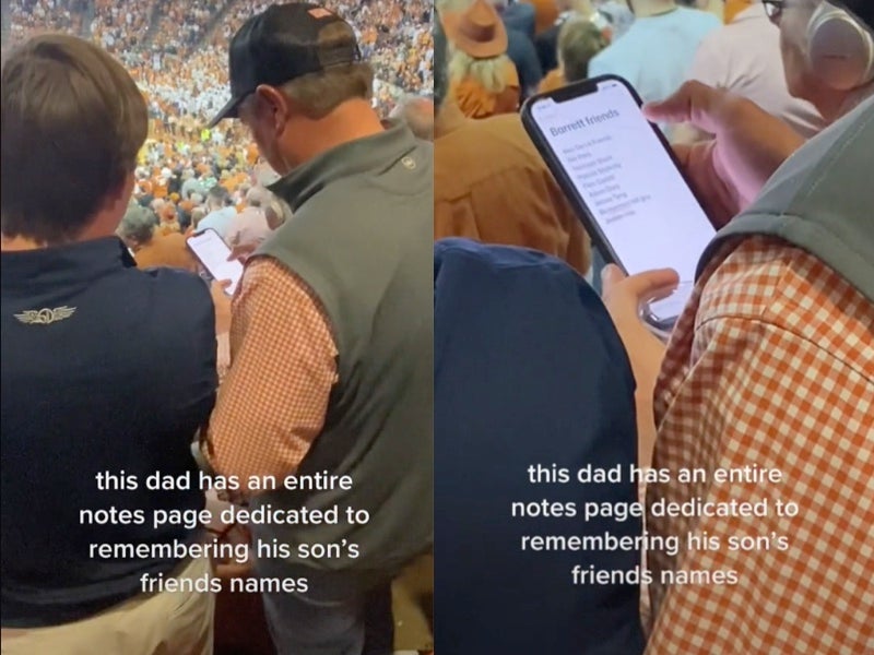 Woman shares wholesome moment father scans list of son’s friends