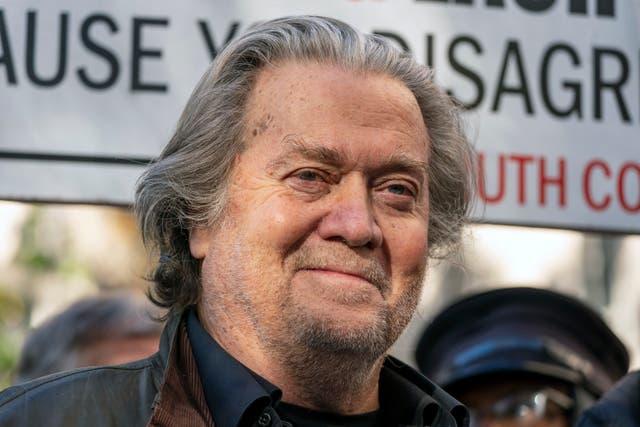<p>Steve Bannon was charged with contempt of Congress last year (File photo) </p>
