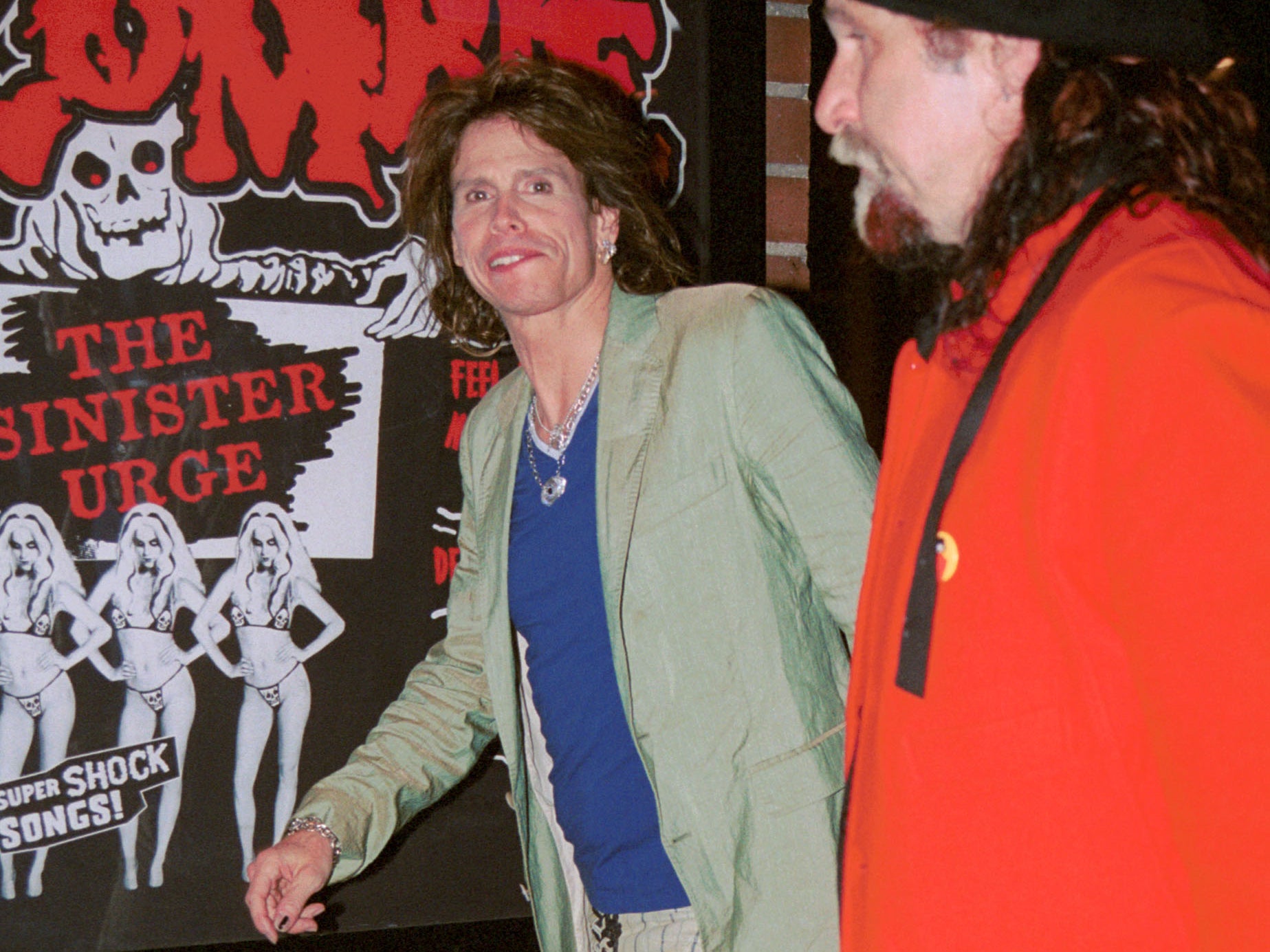 Aerosmith’s Steven Tyler leaving The Viper Room in April 2002