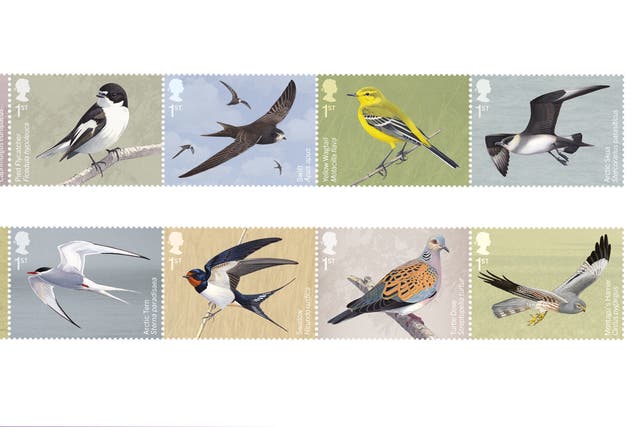 Royal Mail’s new stamps feature migratory birds (PA)