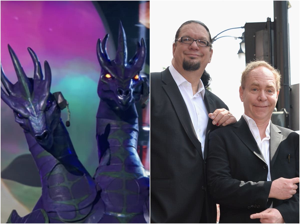 Penn & Teller are revealed as Hydra on Masked Singer US as they’re eliminated