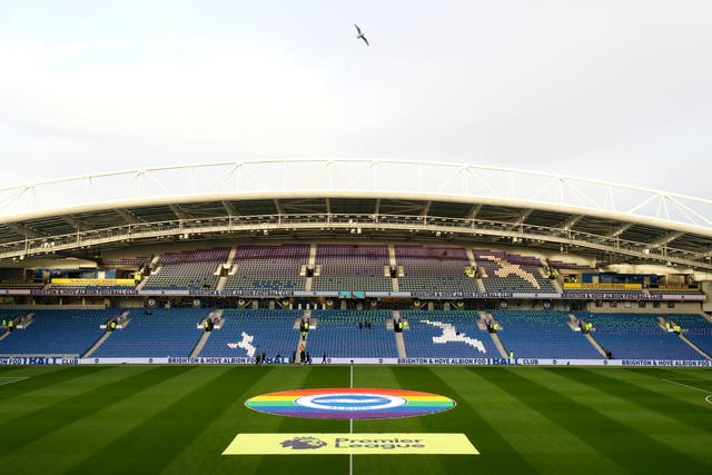 Luke Reece, 21, was overheard directing abuse at nearby Brighton fans by a member of club staff in the game against Arsenal (Gareth Fuller/PA)