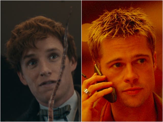 <p>Eddie Redmayne (left) in Fantastic Beasts and Brad Pitt in Ocean’s 11 </p>