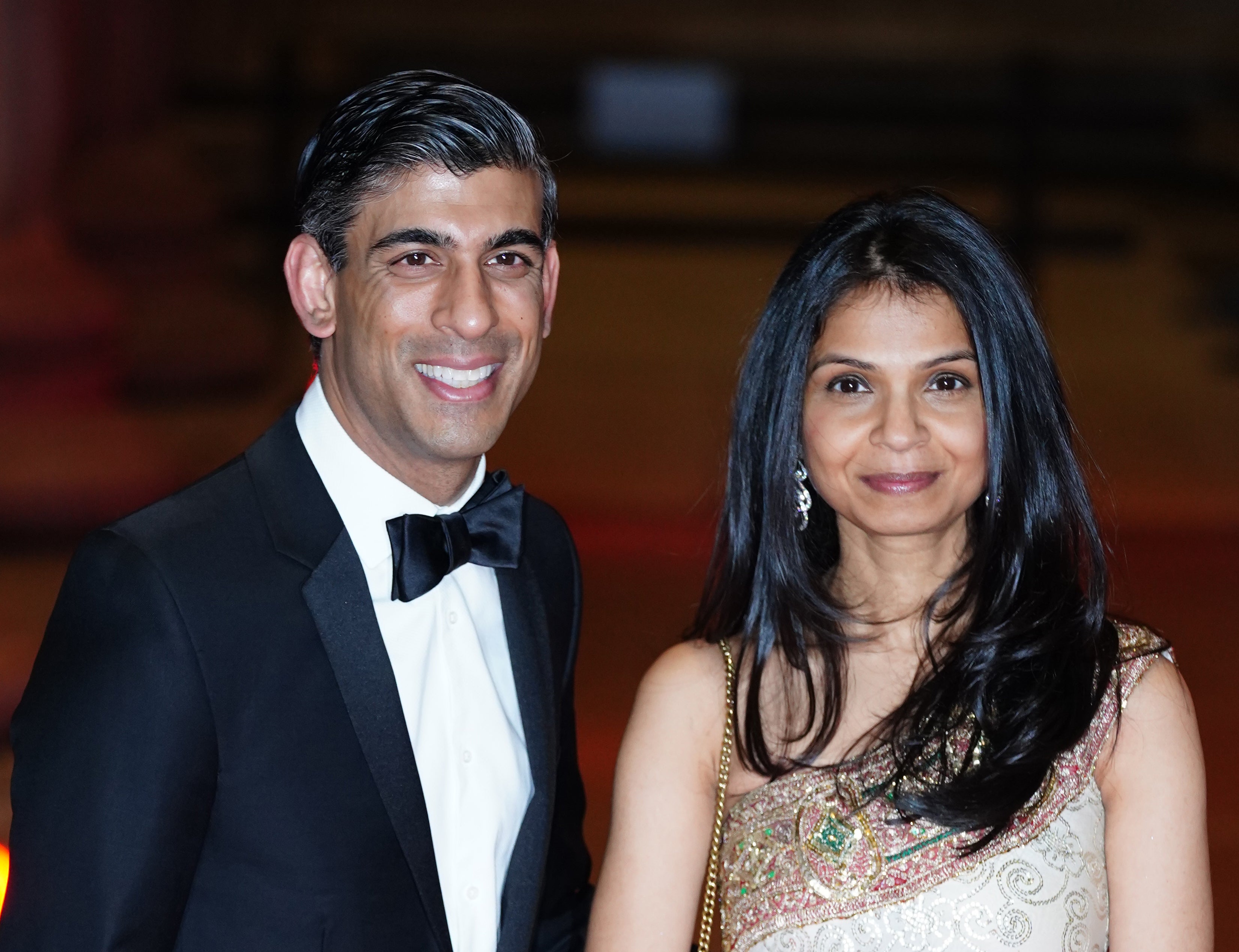 Rishi Sunak’s wife, Akshata Murty, has revealed she is treated as non-domiciled for UK tax purposes because of her Indian citizenship (Ian West/PA)