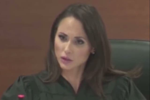 <p>Circuit Court Judge Elizabeth Scherer reacts to a potential juror citing the needs of her ‘sugar daddy’ as a reason to excuse her from acting as a juror on Nikolas Cruz’s sentencing trial.</p>